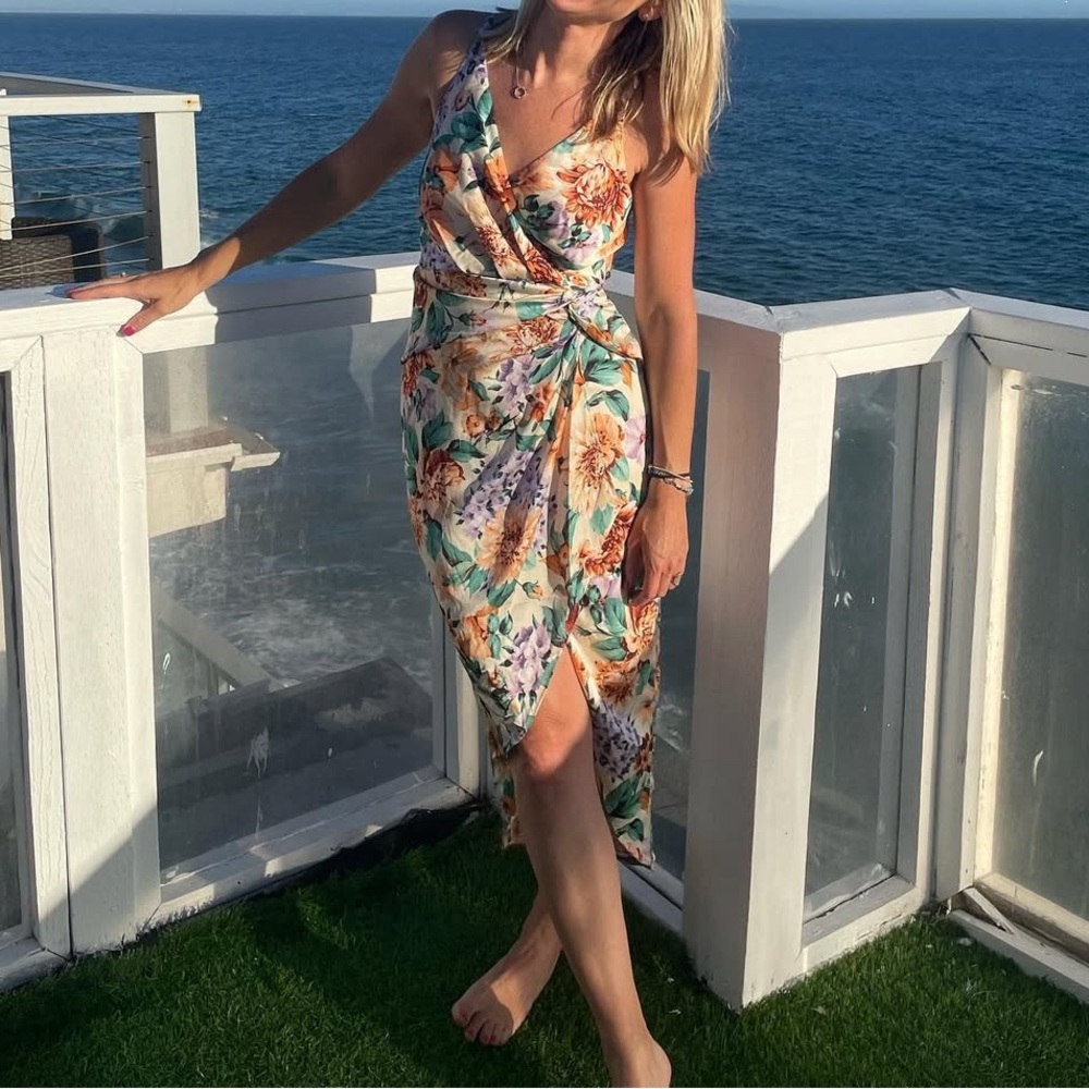 Express Floral Wrap Dress